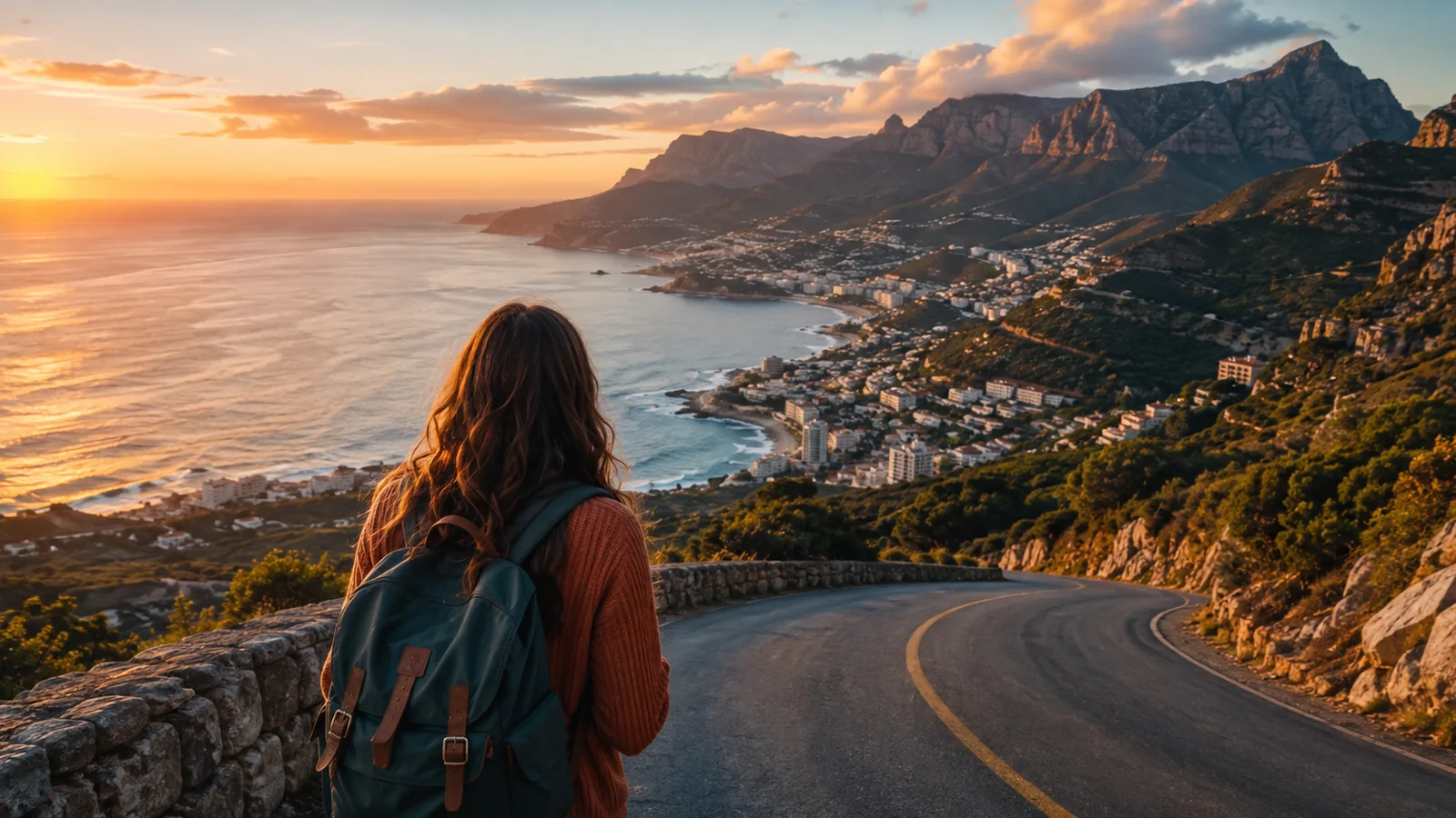 Scenic travel route representing a planned itinerary
